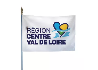 Drapeau région Centre Val de Loire en maille polyester
