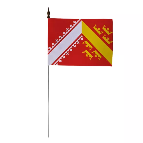 Drapeau de table Alsace 10 x 15 cm avec tige métal