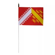 Drapeau de table Alsace 10 x 15 cm avec tige métal