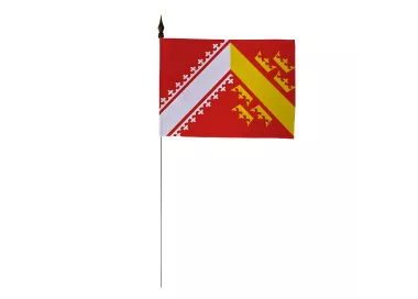 Drapeau de table Alsace 10 x 15 cm avec tige métal