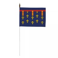 Drapeau de table province Artois 10 x 15 cm polyester