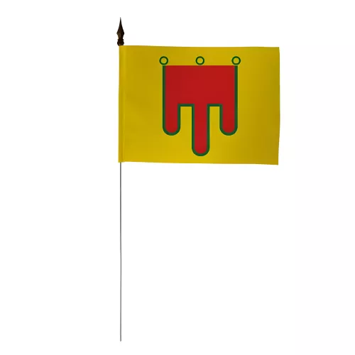 Drapeau de table Auvergne 10 x 15 cm polyester avec tige métal