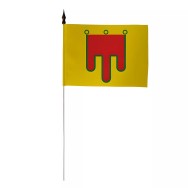 Drapeau de table Auvergne 10 x 15 cm polyester avec tige métal