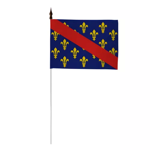 Drapeau de table Bourbonnais 10 x 15 cm maille polyester