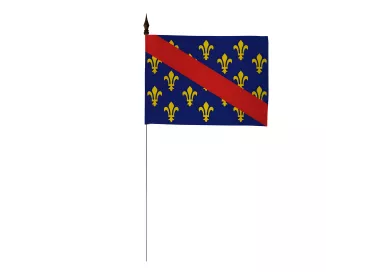 Drapeau de table Bourbonnais 10 x 15 cm maille polyester