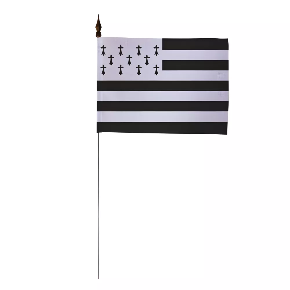Drapeau de table Bretagne 10 x 15 cm polyester Drapeau de table Bretagne 10 x 15 cm polyester