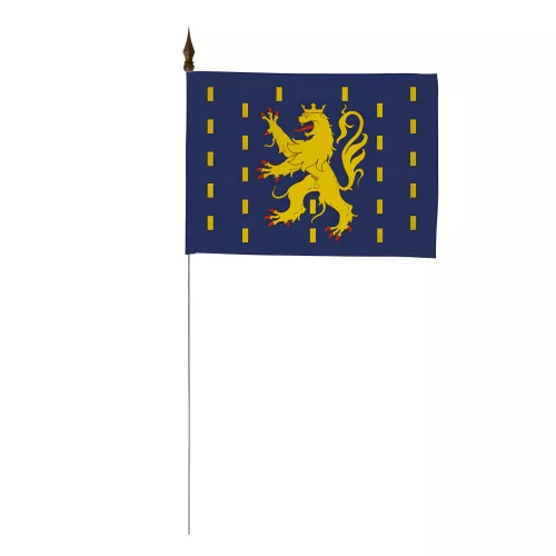 Drapeau de table Franche-Comté 10 x 15 cm polyester avec lance