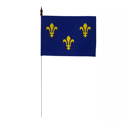 Drapeau de table Île-de-France 10 x 15 cm polyester