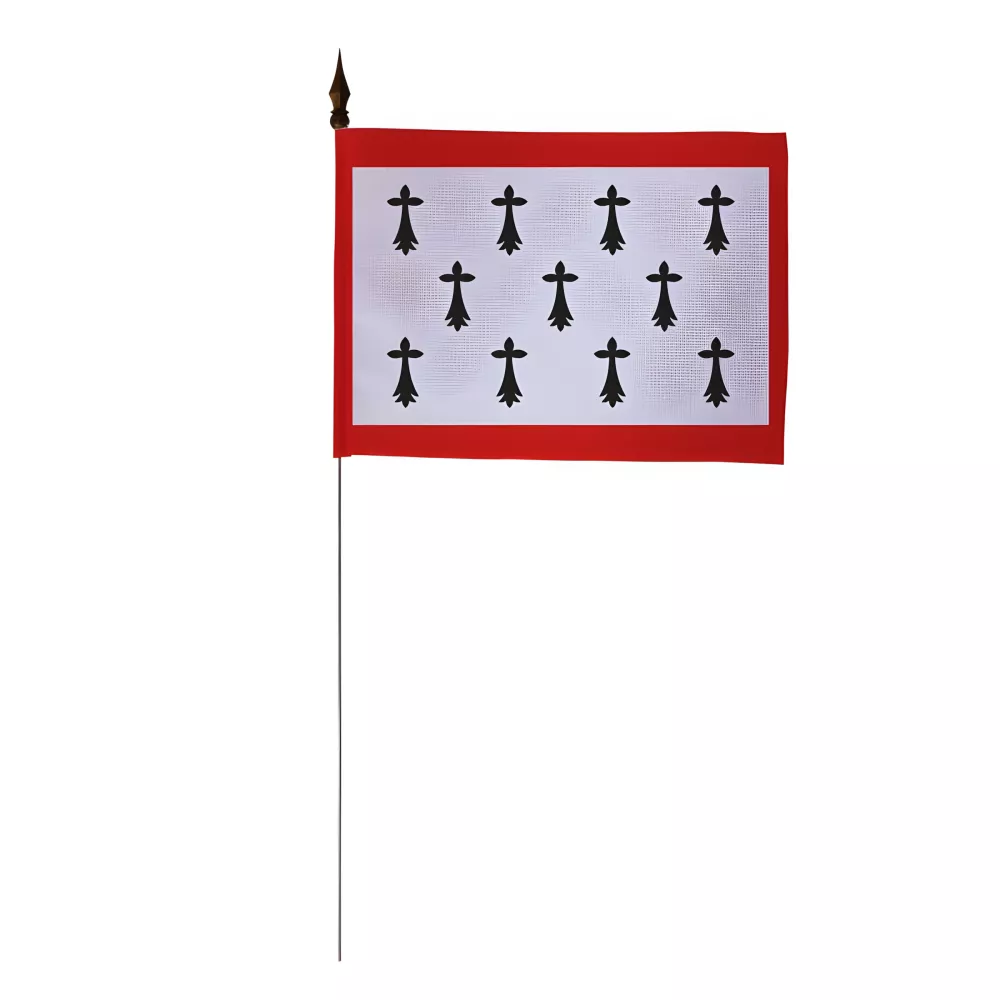 Drapeau de table Limousin 10 x 15 cm avec tige métallique