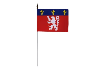 Drapeau de table province Lyonnais 10 x 15 cm polyester