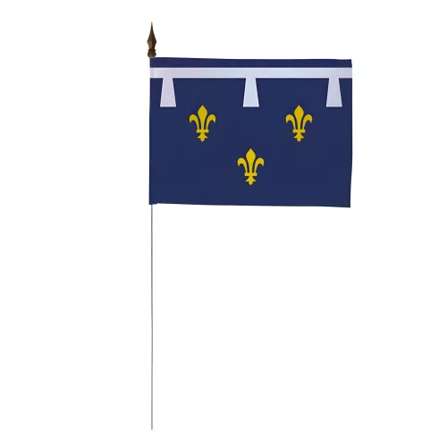 Drapeau de table Orléanais 10 x 15 cm avec tige métal
