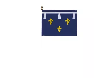Drapeau de table Orléanais 10 x 15 cm avec tige métal