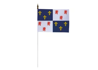Drapeau de table Picardie 10 x 15 cm polyester avec tige métal