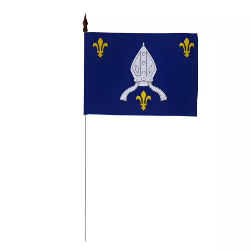 Drapeau de table Saintonge 10 x 15 cm polyester avec tige métal
