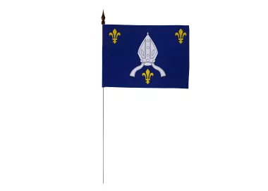 Drapeau de table Saintonge 10 x 15 cm polyester avec tige métal