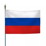 Drapeau Russie sur hampe polyester intérieur extérieur
