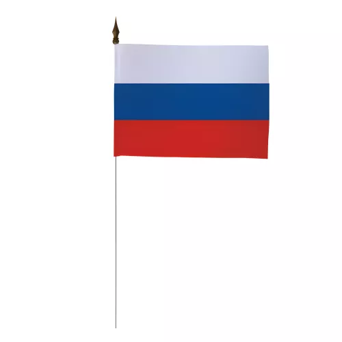 Drapeau de table Russie 10 x 15 cm polyester