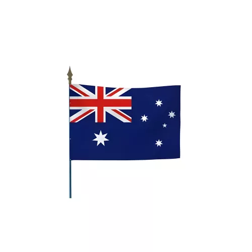 Drapeau Australie sur hampe avec lance