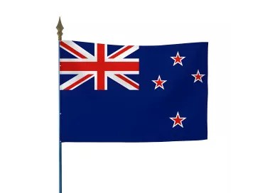 Drapeau Nouvelle-Zélande en maille polyester avec hampe