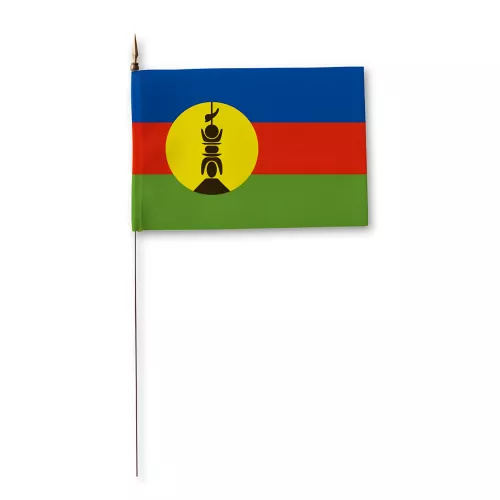 Drapeau de table Kanaky Nouvelle-Calédonie 10 x 15 cm polyester