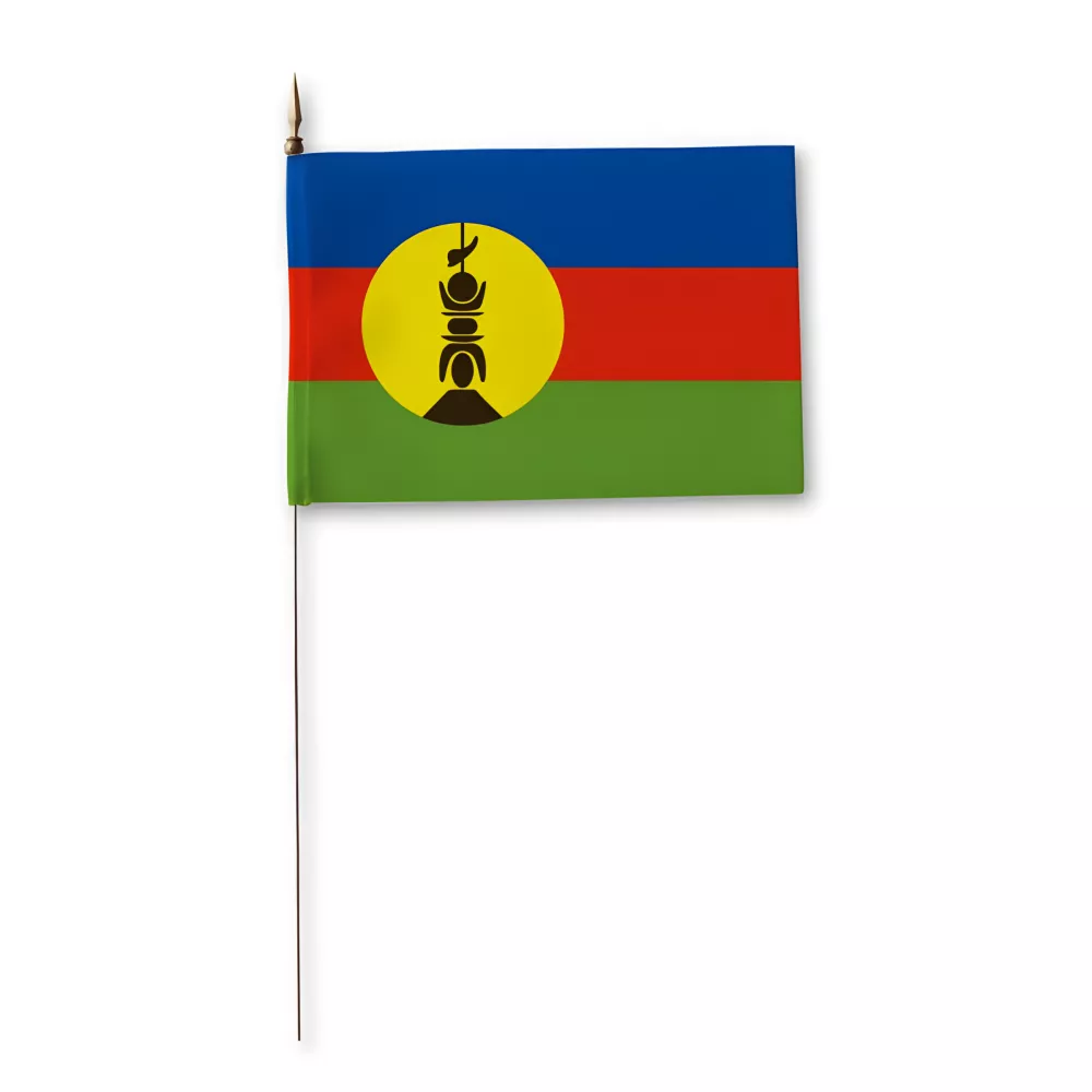 Drapeau de table Kanaky Nouvelle-Calédonie 10 x 15 cm polyester Drapeau de table Kanaky Nouvelle-Calédonie 10 x 15 cm polyester