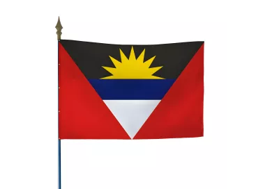 Drapeau de l'Antigua et Barbuda en maille polyester