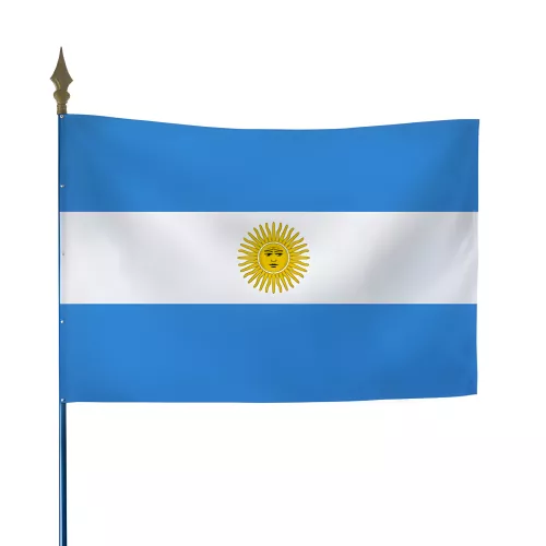 Drapeau Argentine en maille polyester avec hampe