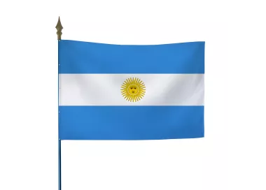 Drapeau Argentine en maille polyester avec hampe