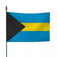 Drapeau des Bahamas en maille polyester sur hampe