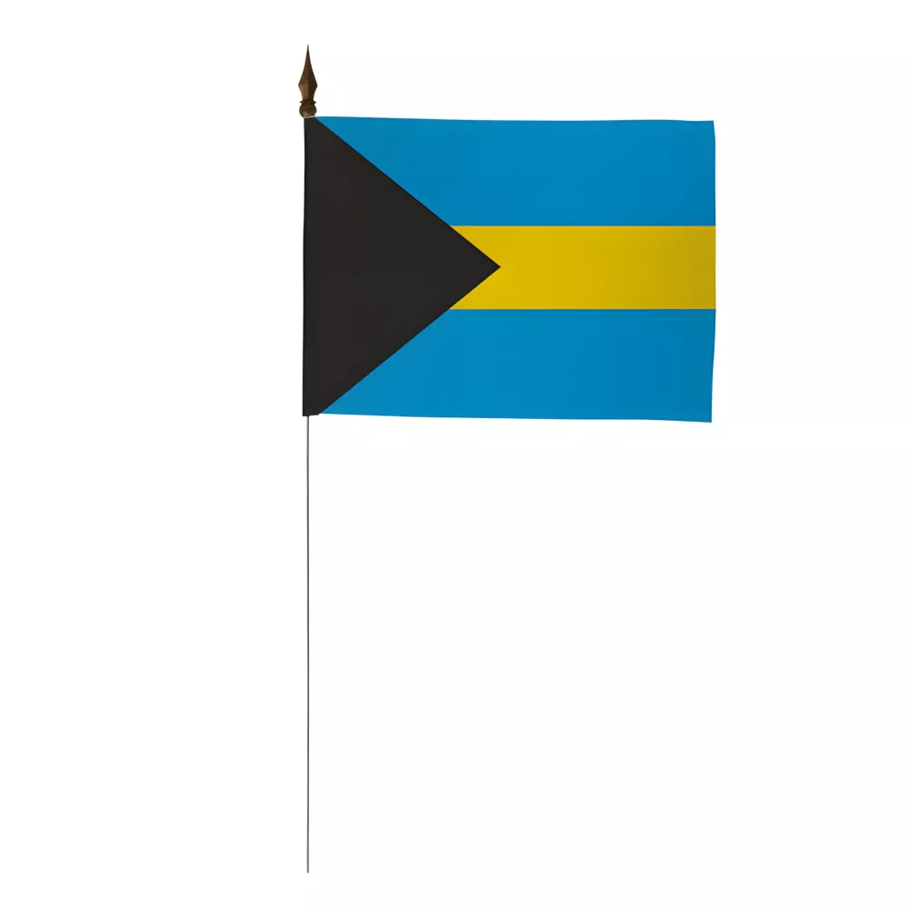 Drapeau de table Bahamas 10 x 15 cm polyester