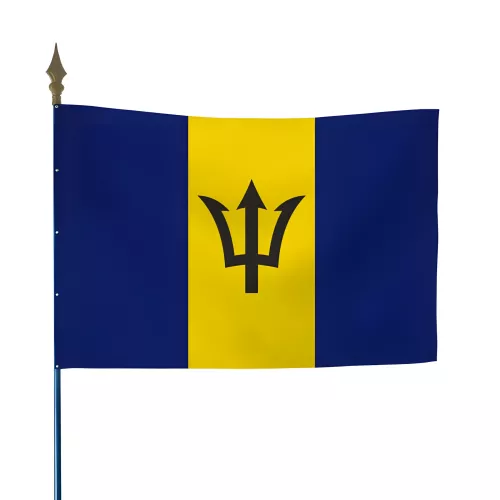 Drapeau de la Barbade en maille polyester