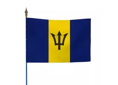 Drapeau de la Barbade en maille polyester