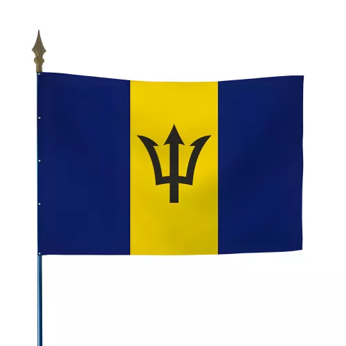 Drapeau de la Barbade en maille polyester