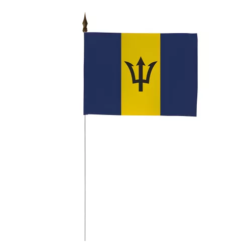 Drapeau de table Barbade 10 x 15 cm polyester