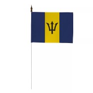 Drapeau de table Barbade 10 x 15 cm polyester