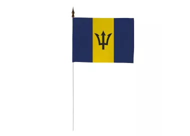 Drapeau de table Barbade 10 x 15 cm polyester