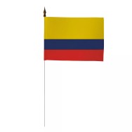 Drapeau de table Colombie 10 x 15 cm polyester avec tige
