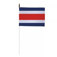 Drapeau de table Costa Rica 10 x 15 cm polyester