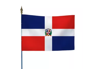 Drapeau République Dominicaine en maille polyester
