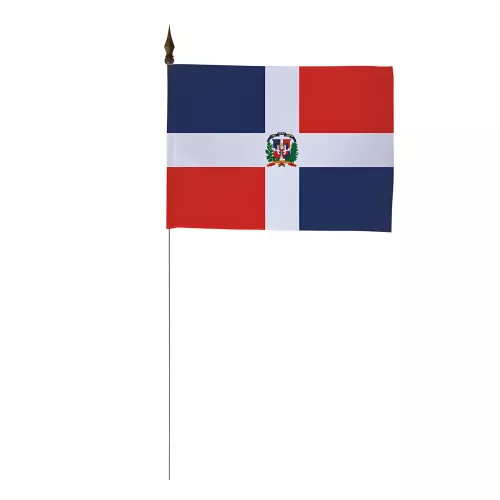 Drapeau de table République Dominicaine polyester 10 x 15 cm