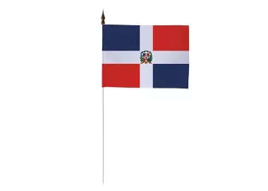 Drapeau de table République Dominicaine polyester 10 x 15 cm