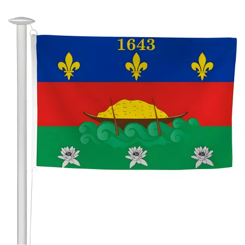 Pavillon armoiries Guyane pour mât sans potence