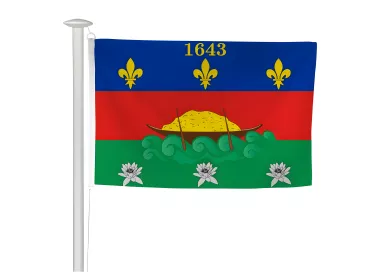 Pavillon armoiries Guyane pour mât sans potence