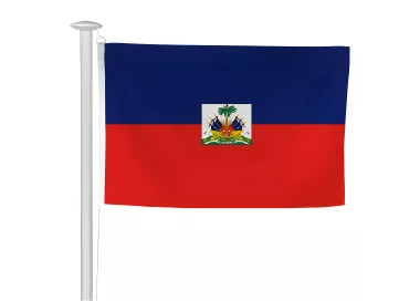 Pavillon d'Haïti pour mât sans potence