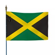 Drapeau Jamaïque en maille polyester avec hampe