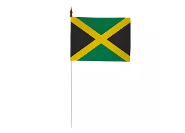 Drapeau de table Jamaïque 10 x 15 cm avec tige métallique