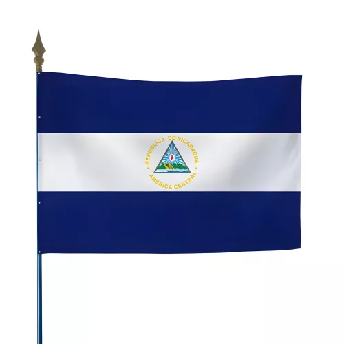 Drapeau Nicaragua en maille polyester haute définition