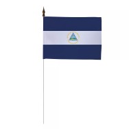 Drapeau de table Nicaragua 10 x 15 cm polyester