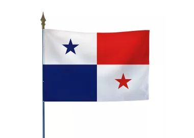 Drapeau Panama avec hampe bois et lance