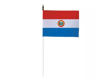 Drapeau de table Paraguay 10 x 15 cm avec tige métallique